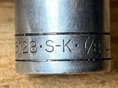 7/8” SK Tools USA, 45128, 3/8” Drive, 12 Point SAE Chrome Shallow Socket