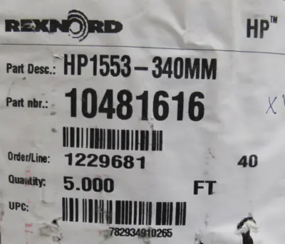 NEW REXNORD HP1553-340MM MATTOP CHAIN 10481616 HP1553340MM
