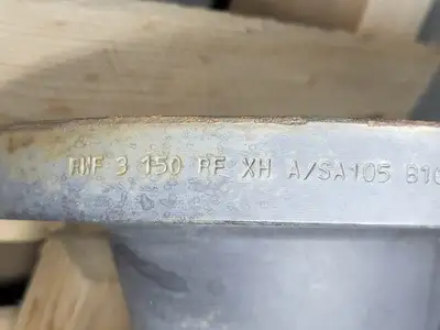 16" Class 150 Pipe Flanged Ends w/ Baffle Plate and 3" Branch Connections