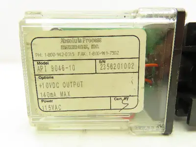 Absolute Process Instruments API 9046-10 DC Power Supply Plug In 10VDC 115VAC