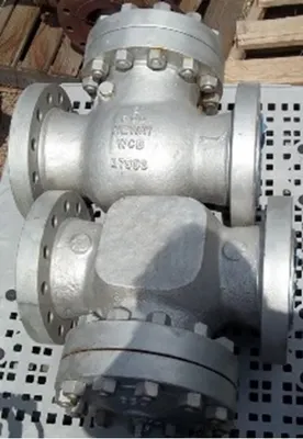 QTY. 2. NEWAY 6" 600 FLANGED RAISED FACE CHECK VAL...