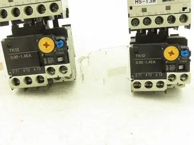 Fuji SK12L Motor Starter Contactor 5.5kW 600V & Overload .95-1.45A Lot of 2