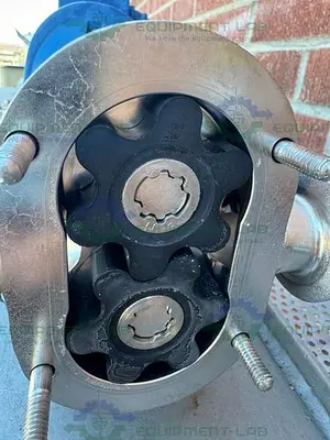 USED TRI CLOVER PRRED3 ROTARY LOBE PUMP W/ 1 HP MOTOR, 1" SANITARY FITTING