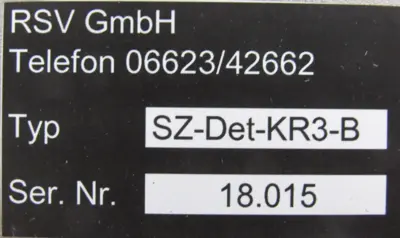 NEW RSV SZ-DET-KR3-B METER SZDETKR3B