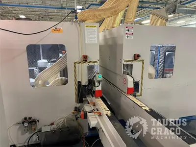 Used 2019 E-CHAIN ECT-48S ANGULAR DOUBLE END-TENONER LINE Woodworking Tenoners Ontario CA | Taurus Craco Machinery Inc #1314188