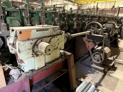 36" HI-RIB (7.2 TYPE) PANEL RAFTED ROLLFORMER LINE;  INCLUDES UNCOILER, ROLLFORMER & FLYING CUTOFF SHEAR: YOBRO #24156