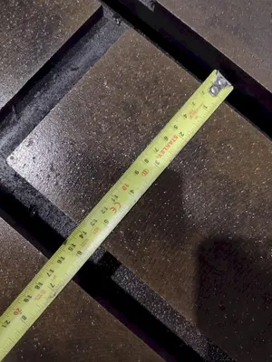 129" X 72" X 14" HIGH T-SLOTTED LAYOUT TABLE / BOLSTER PLATE: STOCK #22373