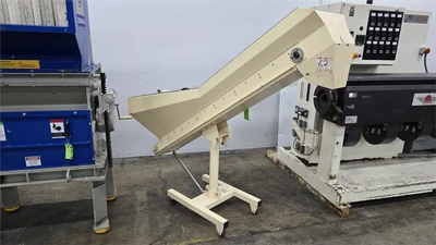11.5" W x 72" L Valois Portable Elevator Hopper Conveyor