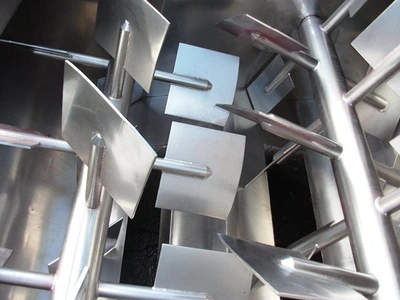 2,000L Tatum Forberg Twin Shafted Stainless Steel Mixer 22 kw
