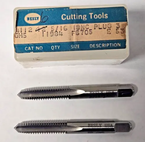 Lot of 2 Besly Tap 5/16 - 18 NC GH5 Plug 3 FL Brand New USA Made