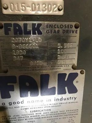 Falk 2070Y1-LD Gear Reducer (Rebuilt)