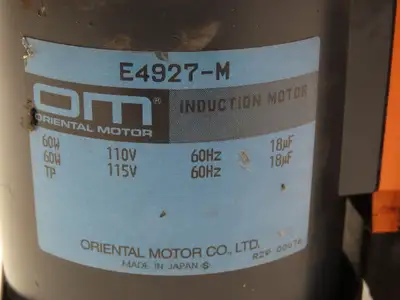 Oriental Motor E4927-M Induction Motor 60W 1450 RPM 115VAC 1PH Pinion Shaft