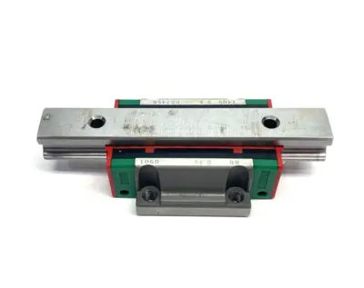 USED HIWIN LINEAR GUIDEWAY BLOCK AND RAIL, 1-BLOCK, 100MM RAIL