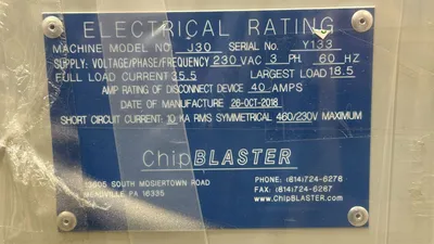 2018 CHIPBLASTER J-30 High Pressure Coolant Systems | Machinery Network (6)