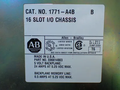 Used ALLENBRADLEY 1771A4B PLC Chassis Ohio US | HGR 24 #1095190