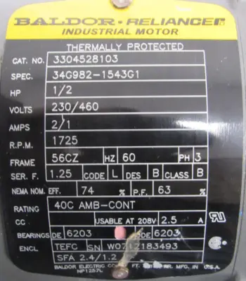 NEW MOYNO 34450 PUMP 230/460V 1/2HP 3913445000