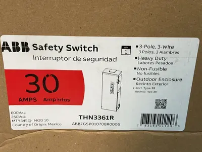 New | in-Stock ABB THN3361R Switchgears Ohio US | HGR 24 #1278508