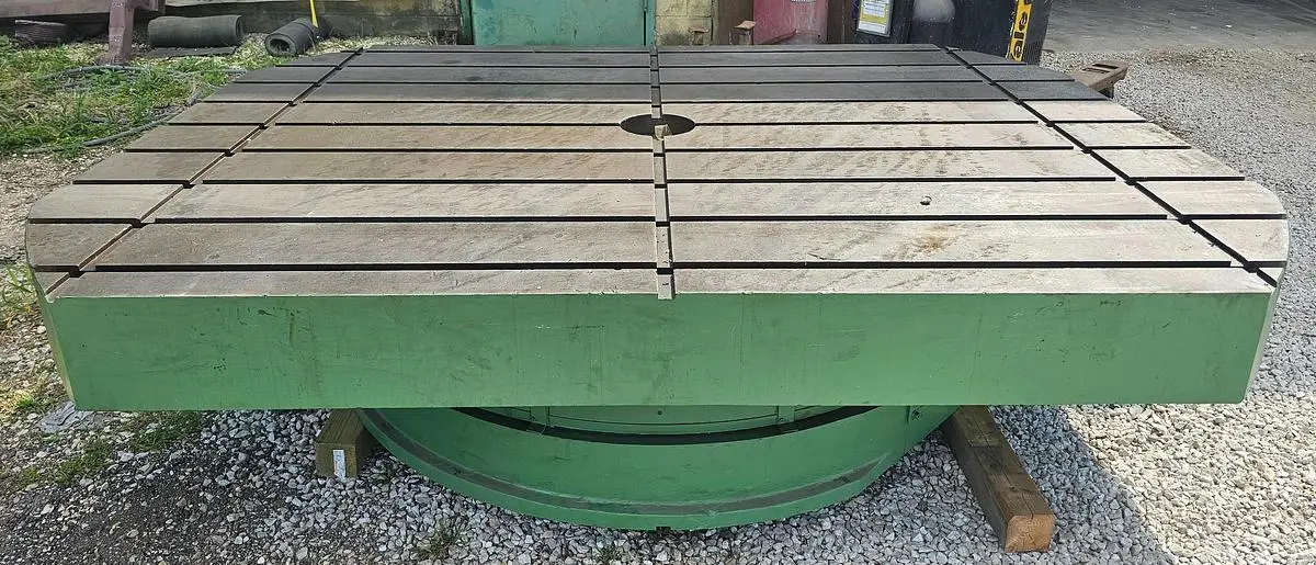 USED CINCINNATI-GILBERT 96" ROTARY AIR-LIFT TABLE
