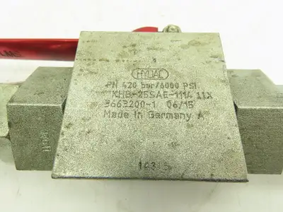 Hydac KHB-25SAE-1114-11X Steel Ball Valve 2-Way 6000 PSI SAE #16