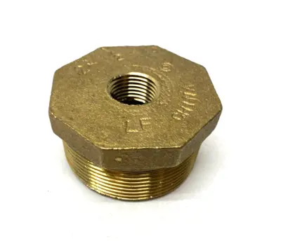 None | Brass Reducer Fitting 2" Male NPT to 1/2" Female NPT - New Other