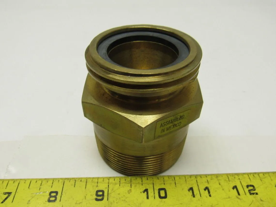 Fisher D138 LP-Gas Single Back Fill Valve W/2 x 2-1/4 (MNPT x ACME) Connections