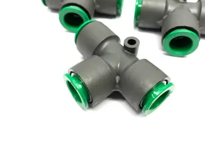 USED SMC FLAME RESISTANT UNION TEE FITTING 1/2" OD