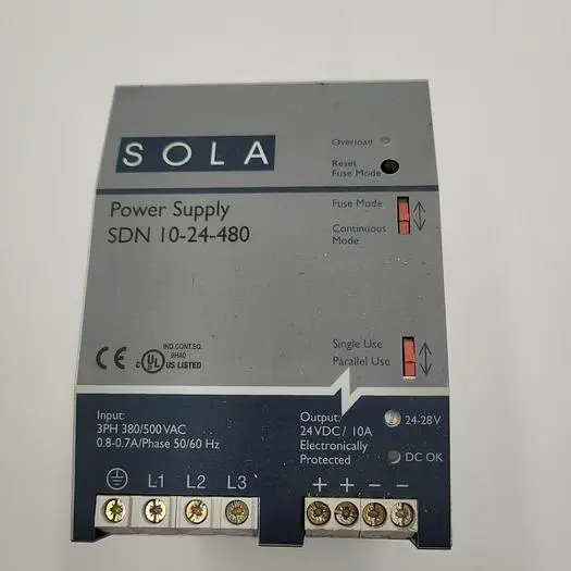 Used SOLA SOLA POWER SUPPLY SDN 10-24-480 Power Supplies | ND Industrial Surplus #1222047
