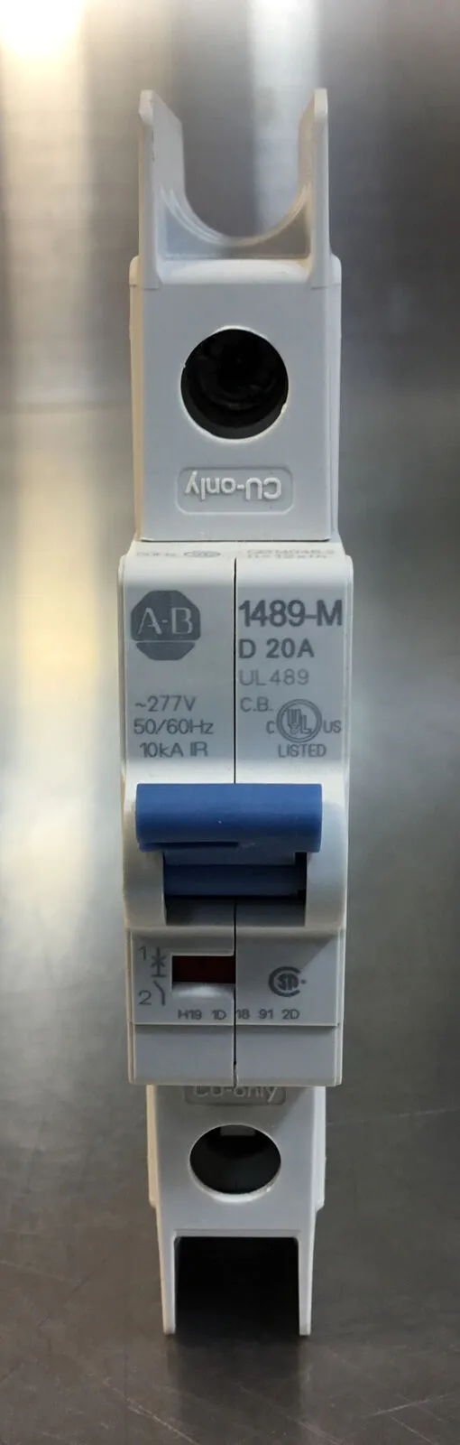 ALLEN BRADLEY 1489-M1D200 Ser. D CIRCUIT BREAKER 20A 1 Pole 4C