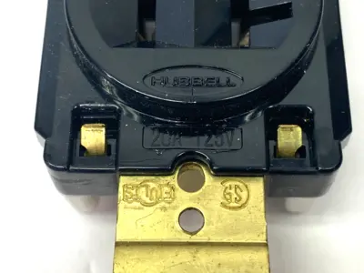 New | in-Stock Hubbell Black Straight Blade Single Receptacle 2-Pole 3-Wire 125V 20A Electrical Fittings Michigan US | Maverick Industrial Sales #1402549