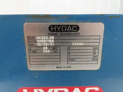 Hydac 0K3S2.0B Fan Driven Oil Cooler 14x14" 1/4Hp 220/480V *Missing Radiator*
