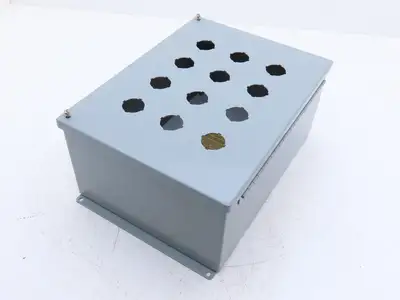Hoffman E12PB Enclosure 12-Hole 30.5mm Pushbutton Control Panel 13.5x10x6"