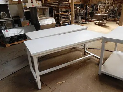 Table, Prep, 30" x 6', C/st Frame, Hardwood Top #S741982