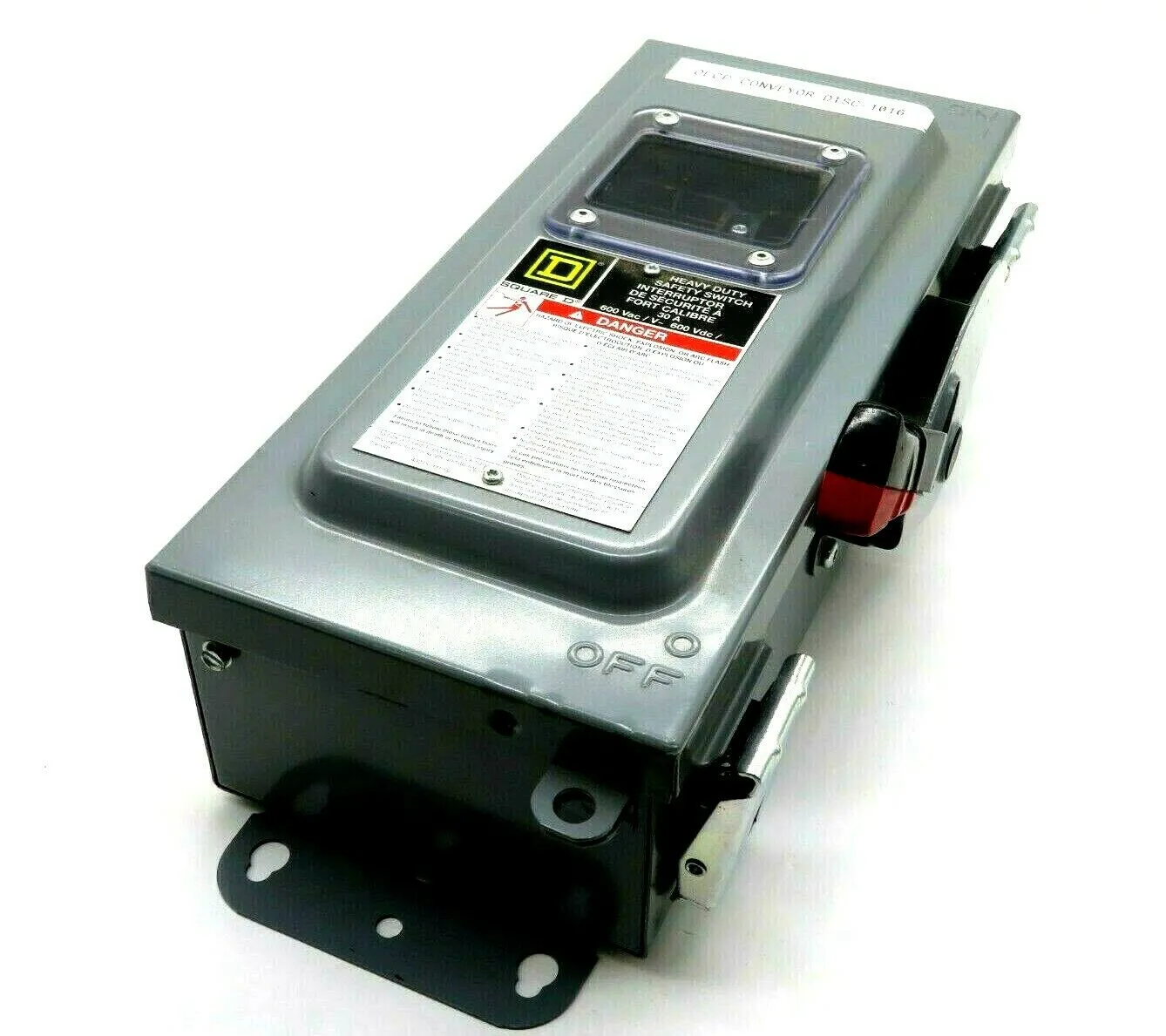 USED SQUARE D CHU361AWK HEAVY DUTY SAFETY SWITCH
