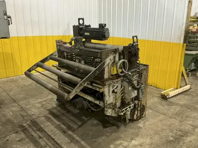 30,000 LBS X 36" PERFECTO COIL FEED LINE, COIL REEL UNCOILER & STRAIGHTENER: YOBRO #24871