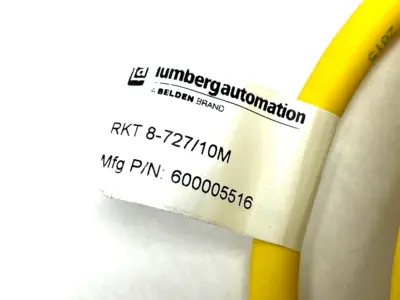 RKT 8-727/10M | Lumberg Automation  Single-Ended Cordset 10m Length -  New Other