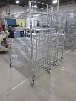 CARI ALL, METRO STYLE,  WIRE SHELVING ON WHEELS