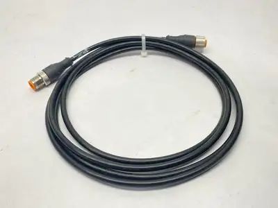USED LUMBERG DOUBLE ENDED CORDSET M12 4-PIN MALE TO FEMALE