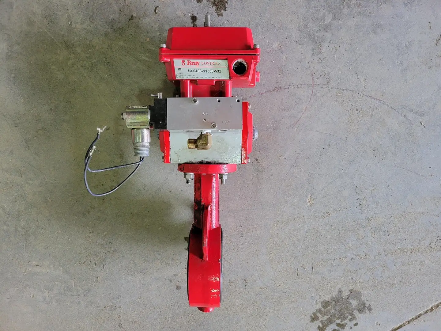 3" Butterfly Valve w/ Actuator Solenoid Operator and Enclosure Switch
