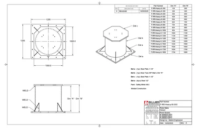 FANUC R-2000iD Series Robot Riser – 1000mm – NEW