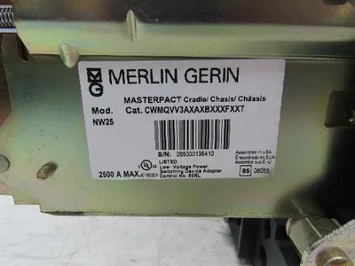 Merlin Gerin CWMQVV3AXAXBXXXFXXT Masterpack Cradle NW25 Chassis 2500A
