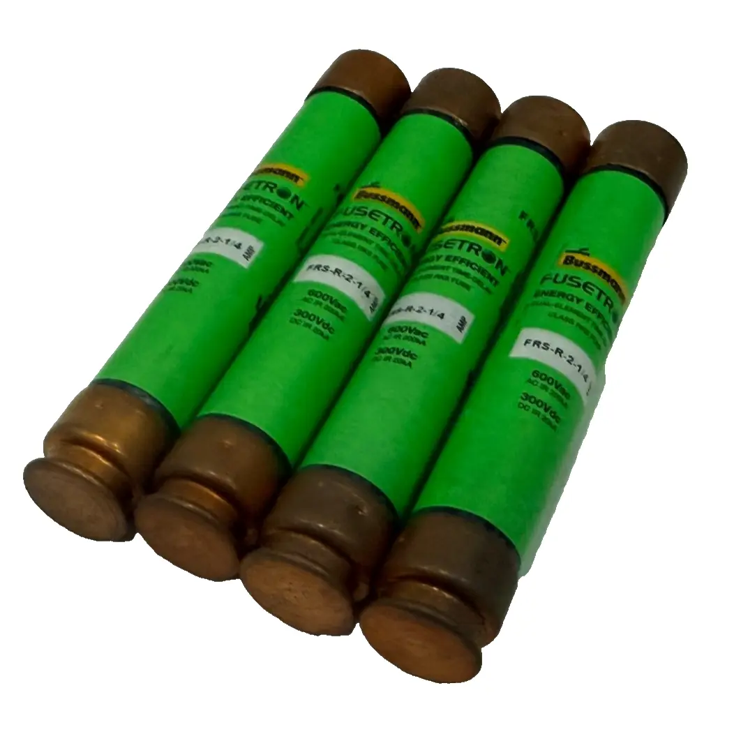 NEW LOT OF 4 BUSSMANN FRS-R-2-1/4 FUSES FRSR214