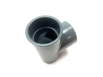 USED SPEARS TEE SLIP SOCKET FITTING GRAY PVCI SCH 80 3" X 3" X 3"