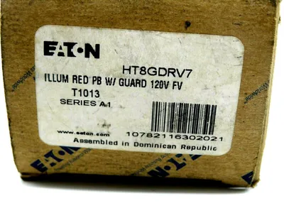 NEW EATON CORPORATION HT8GDRV7 ILLUM RED PB W/ GUARD 120V