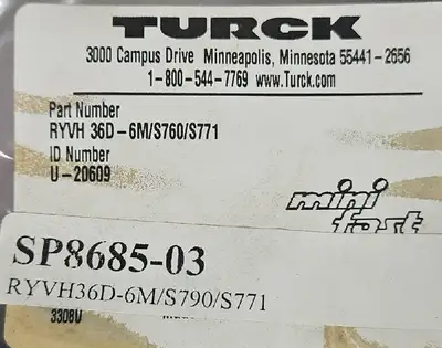 USED Turck Turck RYVH 36D -6MS 760/S771