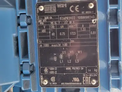 Used 2022 WEG TE01A0X0T0000300438 Motors (misc) British Columbia CA | Lenmark #246663
