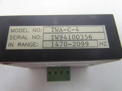 EG&G TWA-C-4 Transmitter 1470-2099 Hz Range 4-20mA