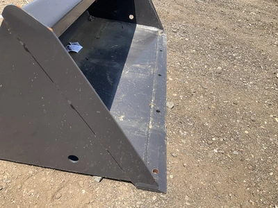 New old stock Paladin 44” smooth bucket for a mini skid steer, welded on cutting edge, mini skid ste...