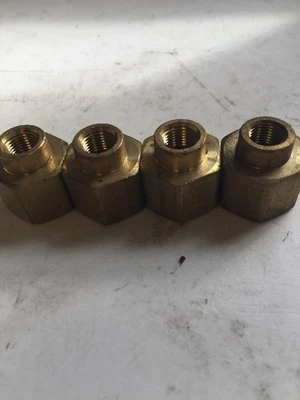*New* 3/8" X 1/8"  Brass Reducer Coupling (Lot Of 4) *Warranty*