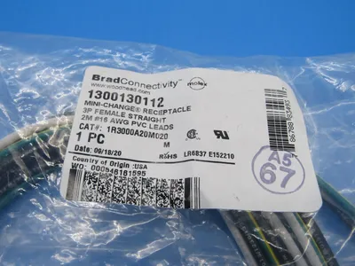 NEW MOLEX WOODHEAD 1R3000A20M020 MINI-CHANGE RECEPTACLE 1300130112