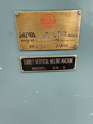 SHIZUOKA AN-S Vertical Mills | Liberty Machine Works LLC (5)